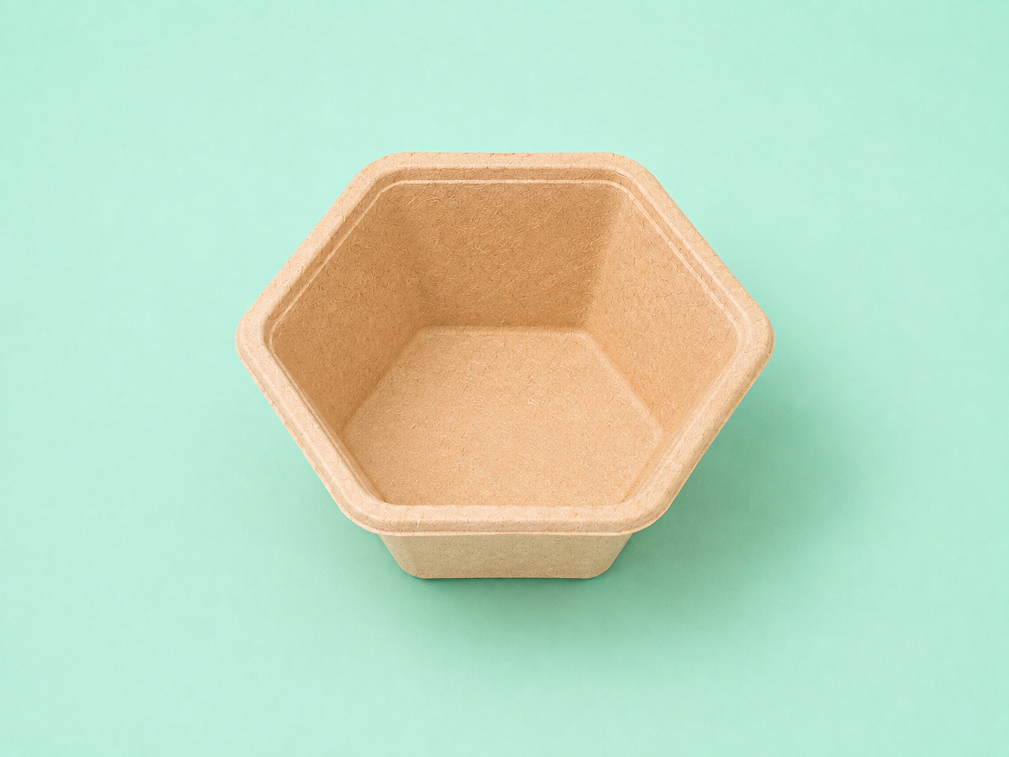 Nuevo - Contenedor hexagonal de fibra vegetal