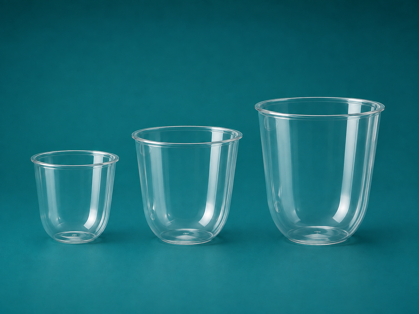 Nuevo - Vaso PET cristal tipo U