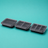 Contenedor negro para meal prep con tapa transparente